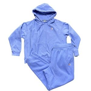 Champion Reverse Weave Hoodie Sweatshirt Jogger Pants Set 2X Lavender Athleisure